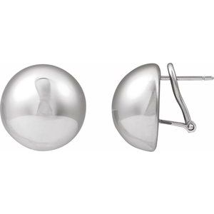 Sterling Silver 18 mm Electroform Domed Earrings