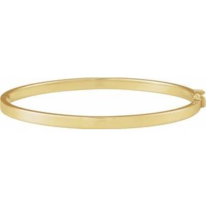 14K Yellow Hinged 7" Bangle Bracelet
