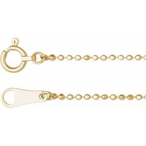 10K Yellow 1.2 mm Diamond-Cut Bead 7 Chain