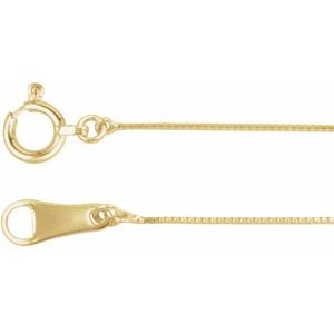 10K Yellow .5 mm Box 7 Chain