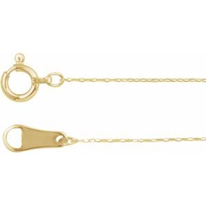 10K Yellow .5 mm Diamond-Cut Cable 16 Chain