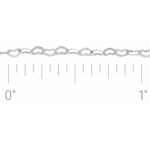 Sterling Silver 1.9 mm Heart Chain by the Inch