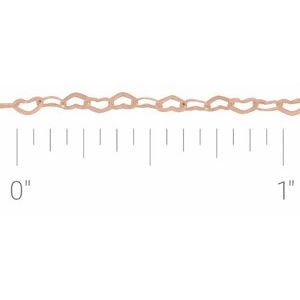 14K Rose 1.9 mm Heart Chain by the Inch
