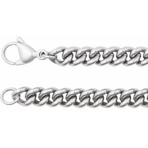 Stainless Steel 6.3 mm Curb 18" Chain