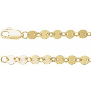14K Yellow Gold-Filled 4 mm Mirror 16" Chain
