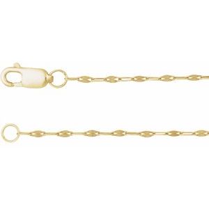 14K Yellow 1.5 mm Keyhole 20" Chain