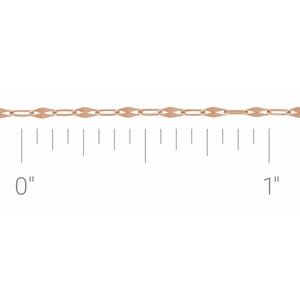 14K Rose 1.5 mm Keyhole Chain by the Inch