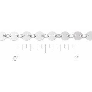 Sterling Silver 4 mm Mirror Chain by the Inch