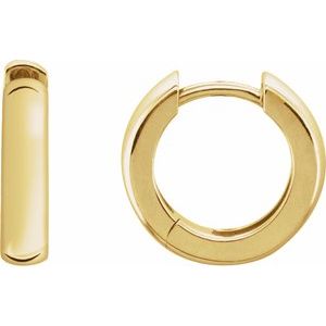 14K Yellow 14 mm Hinged Hoop Single Earring