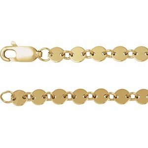 14K Yellow Gold-Filled 4 mm Mirror 7 Chain
