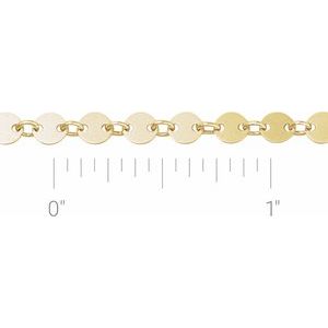 14K Yellow Gold-Filled 4 mm Mirror Chain by the Inch