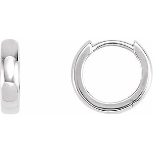 Platinum 10 mm Hoop Earrings