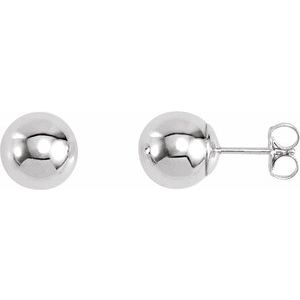 Sterling Silver 8 mm Ball Stud Earrings