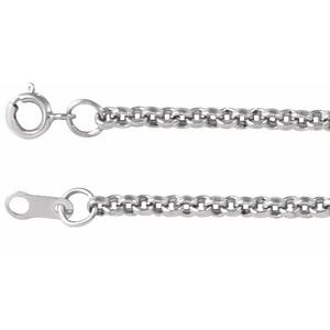 Sterling Silver 2 mm Rolo 7-16-18-20-24 Chain