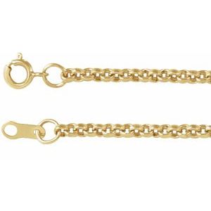14K Yellow 2 mm Rolo 24 Chain