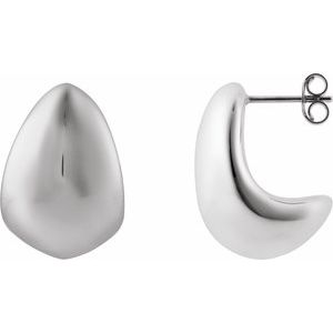 Sterling Silver Electroform Teardrop Earrings