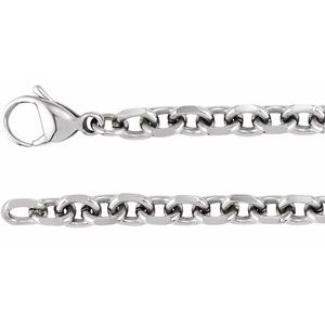 Titanium 5.5 mm Diamond-Cut Cable 8 Chain