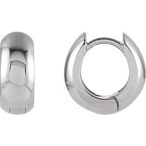 Sterling Silver Hinged Hoop Earrings