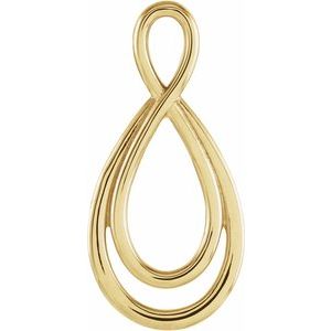 14K Yellow 22x11 mm Infinity-Inspired Pendant