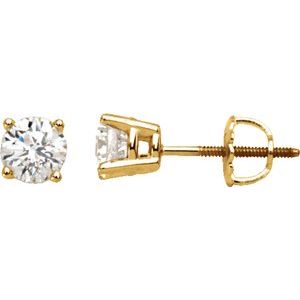 14K Yellow 1/5 CTW Natural Diamond Stud Earrings