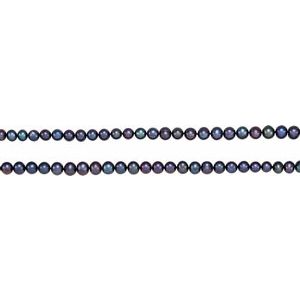8-8.5 mm Cultured Black Freshwater Pearl 72" Rope Necklace