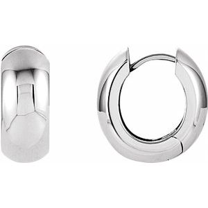 Sterling Silver Hinged 16.75 mm Hoop Earrings