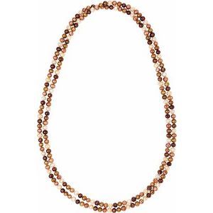 Cultured Dyed Chocolate Freshwater Pearl Rope 72" Necklace