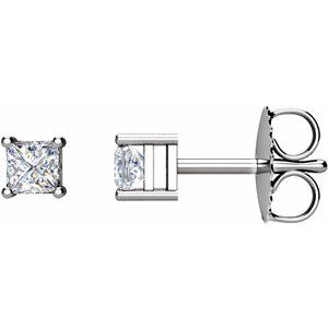14K White 1/3 CTW Natural Diamond Earrings