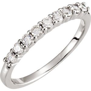 14K White 1/3 CTW Natural Diamond Anniversary Band