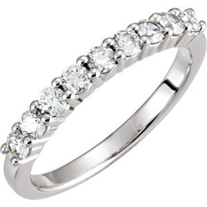 14K White 1/2 CTW Lab-Grown Diamond Anniversary Band