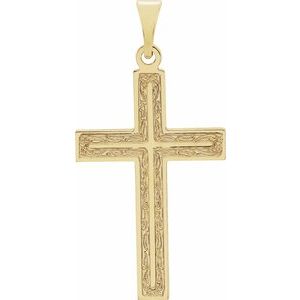 14K Yellow 22x14 mm Cross Pendant