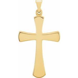 14K Yellow Cross Pendant