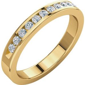 14K Yellow 1/4 CTW Natural Diamond Anniversary Band