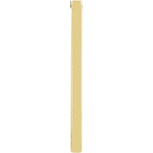 14K Yellow 29.7x2.2 mm Bar Pendant