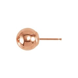 14K Rose 8 mm Ball Earring