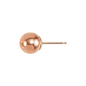 14K Rose 7 mm Ball Earring