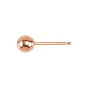 14K Rose 4 mm Ball Earring