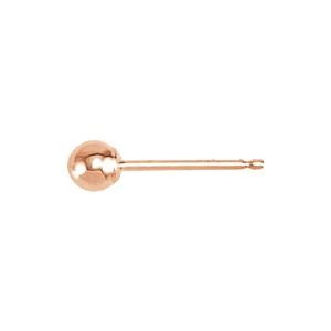 14K Rose 3 mm Ball Earring