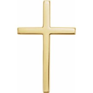 10K Yellow 17.4x11.1 mm Cross Pendant