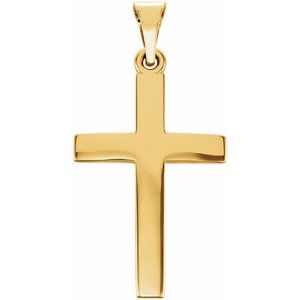 10K Yellow Cross Pendant