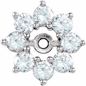 14K White 3/4 CTW Lab-Grown Diamond Earring Jackets