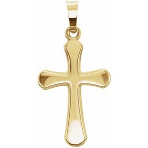14K Yellow 20x13.8 mm Cross Pendant