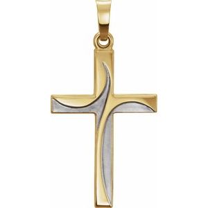 14K Yellow Cross Pendant