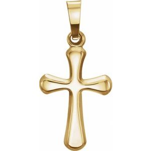 14K Yellow 16x11 mm Cross Pendant
