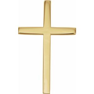 14K Yellow 25.7x15.7 mm Cross Pendant