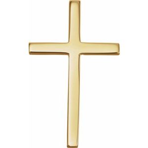 14K Yellow 21.7x13.5 mm Cross Pendant