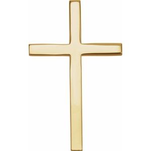 14K Yellow 29.5x18.2 mm Cross Pendant