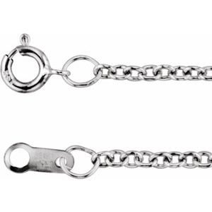 18K White 1.5 mm Cable 20 Chain