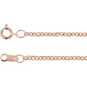 10K Rose 1.5 mm Cable 16-18-20-24 Chain