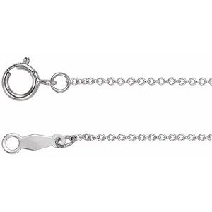 Sterling Silver 1 mm Cable 7-16-18-20-24 Chain